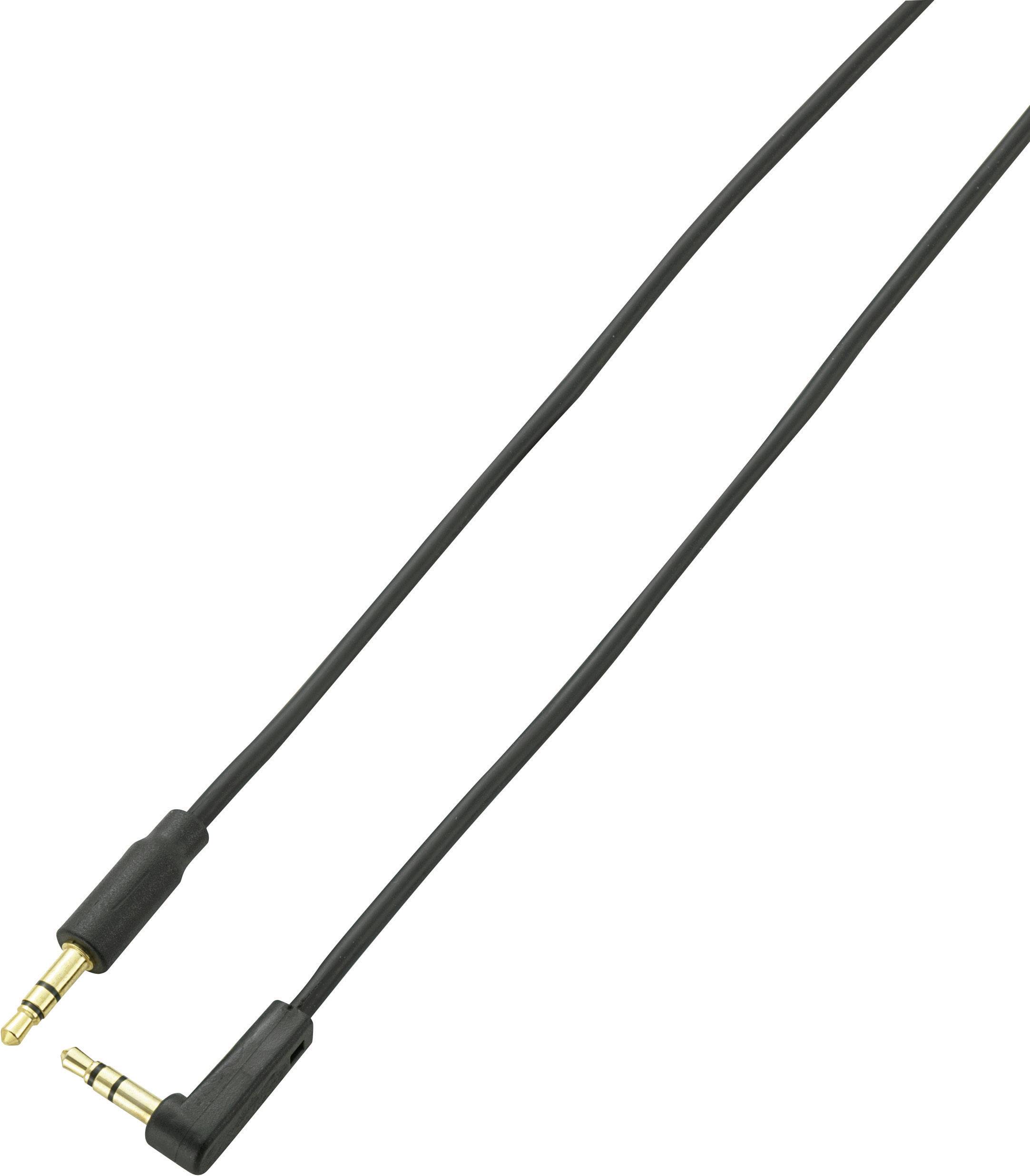 SpeaKa Professional SP-7870060 Jack Audio/phono Cable [1x Jack plug 3.5 mm - 1x Jack plug 3.5 mm] 1.00 m Black gold plated