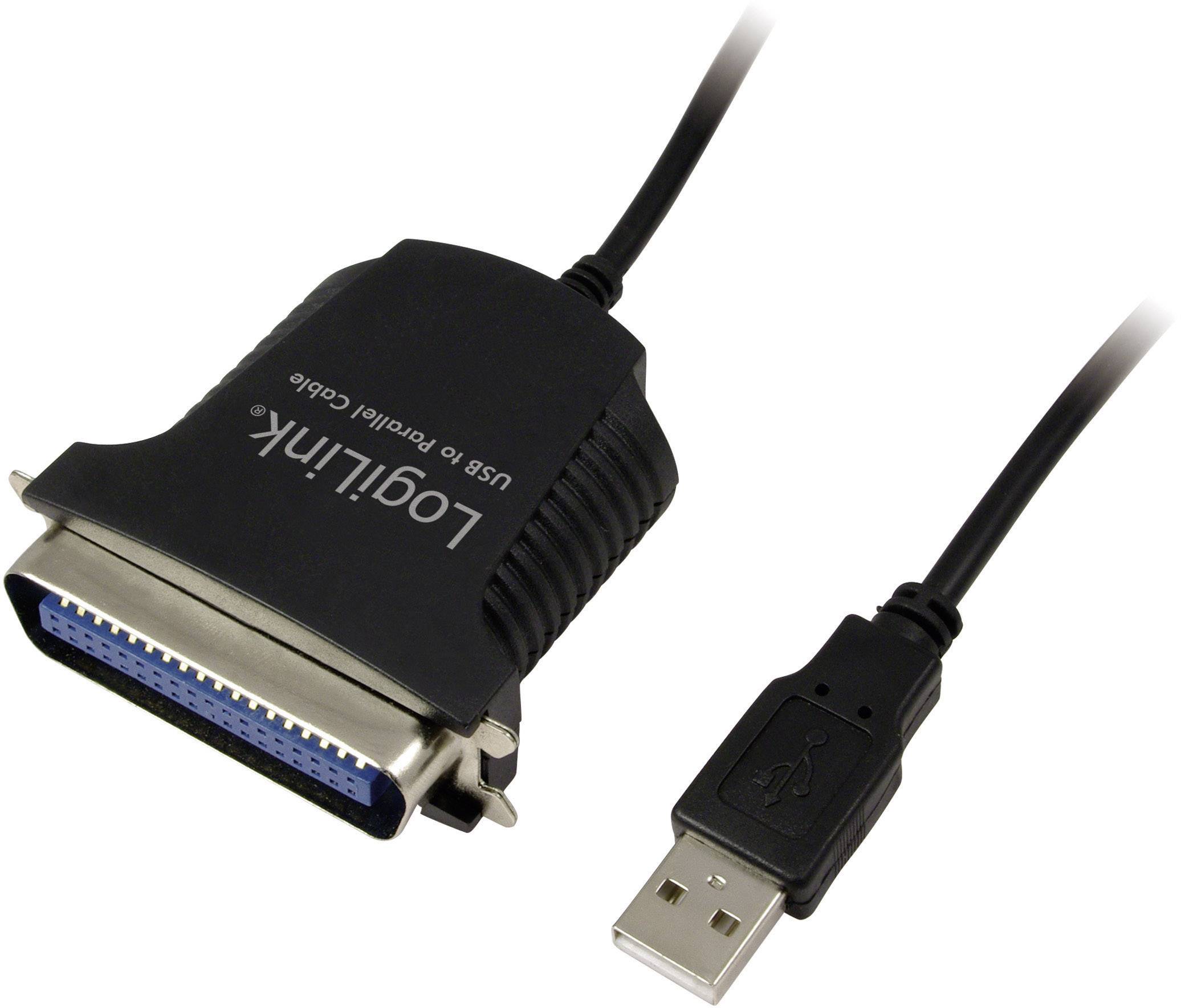 LogiLink USB 1.1, Parallel Cable [1x Centronics socket - 1x USB 1.1 connector A] 1.70 m Black