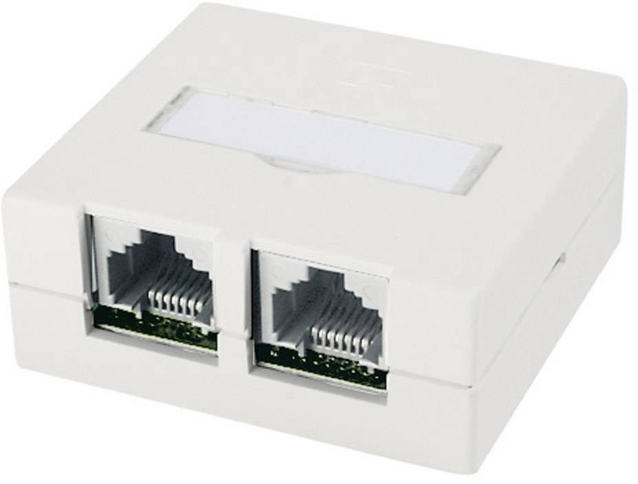 Telegärtner Network outlet Surface-mount CAT 6 Pure white