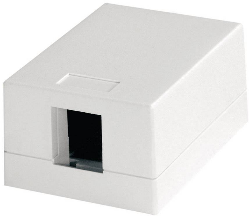 Telegärtner Network outlet Surface-mount Unequipped 1 port Alpine white