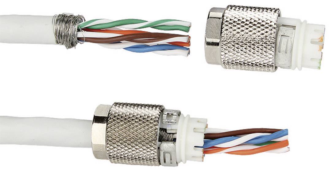 Metz Connect Metz Connect Cable Connector class FA CAT 7a 130863-02-E Adapter Pins: 8 Metal 1 pc(s)