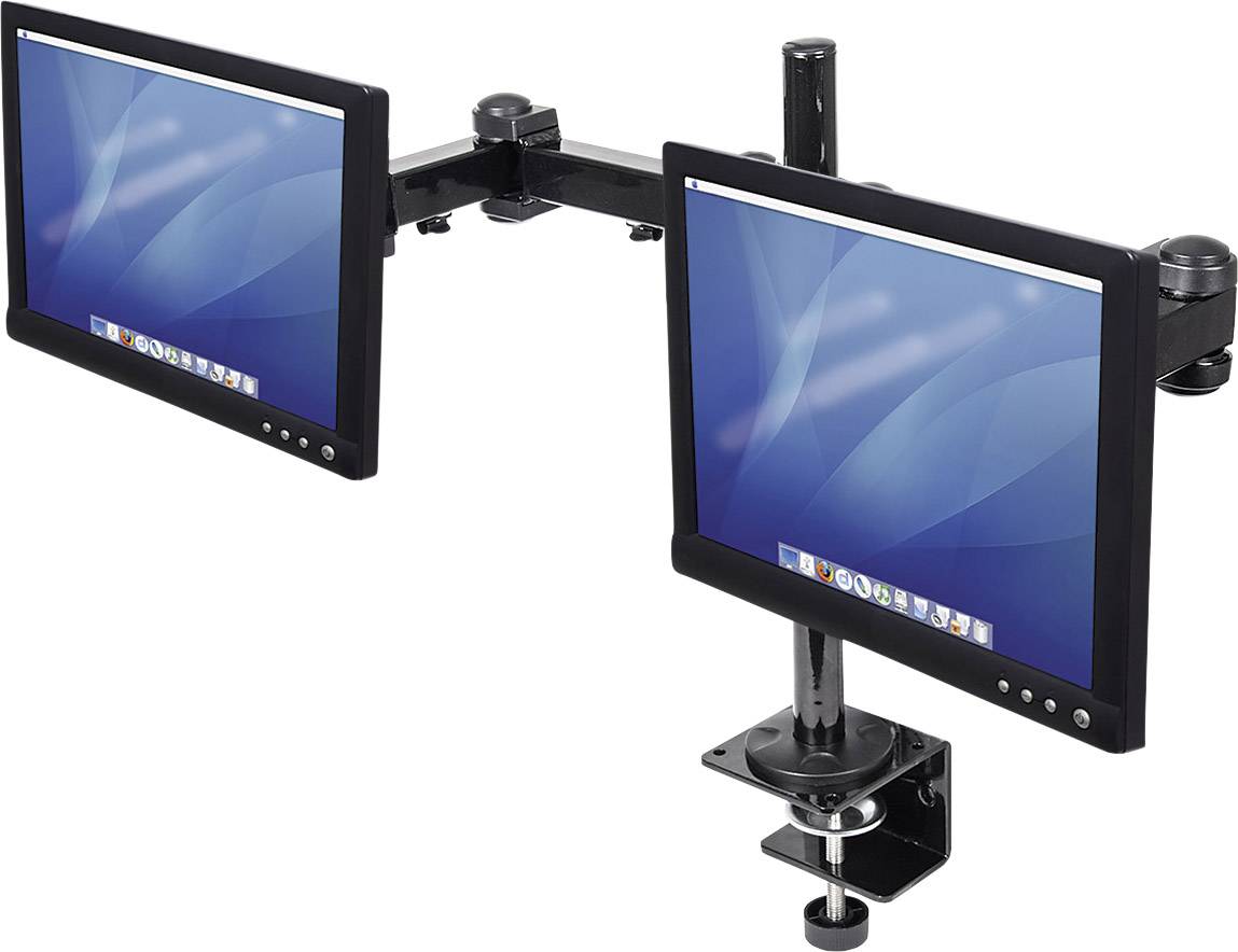 Manhattan 420808 2x Monitor desk mount 25,4 cm (10") - 61,0 cm (24") Tiltable, Swivelling