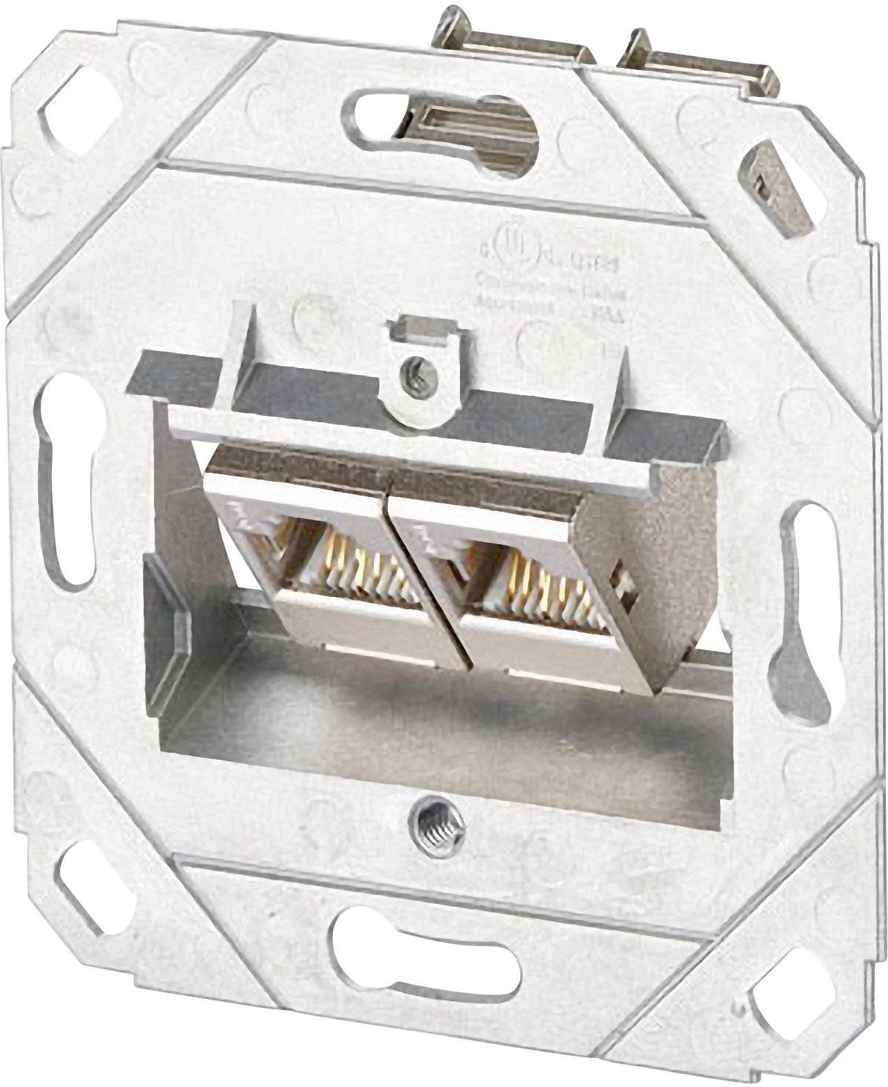 Network outlet Flush mount Insert CAT 6A 2 ports Metz Connect