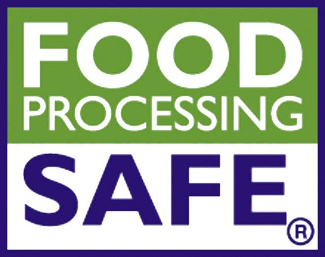 The image shows a logo with text that reads 'FOOD PROCESSING SAFE' in capital letters.
