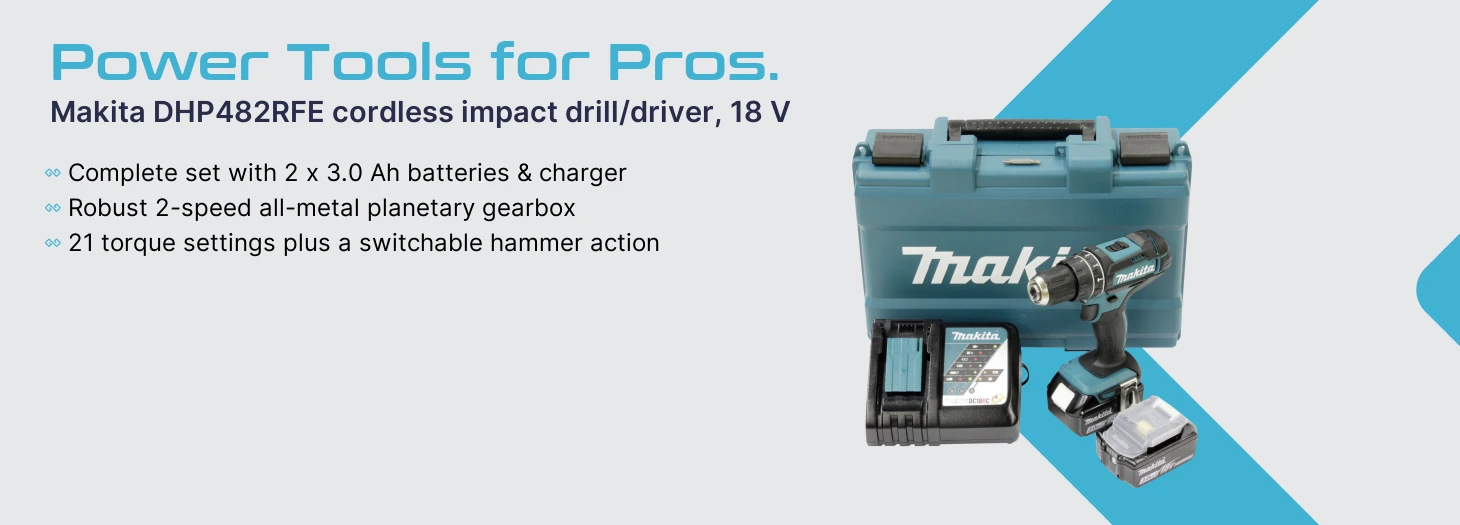 Teaser Makita DHP482RFE