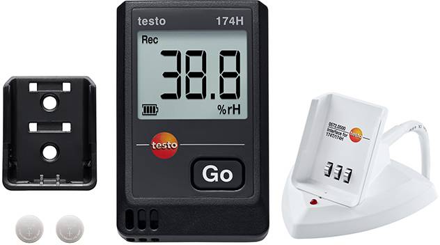 Enregistreur de données multifonction testo 174H Set Valeur de mesure humidité de l'air, température -20 à +70 °C 0 à 100 % HR