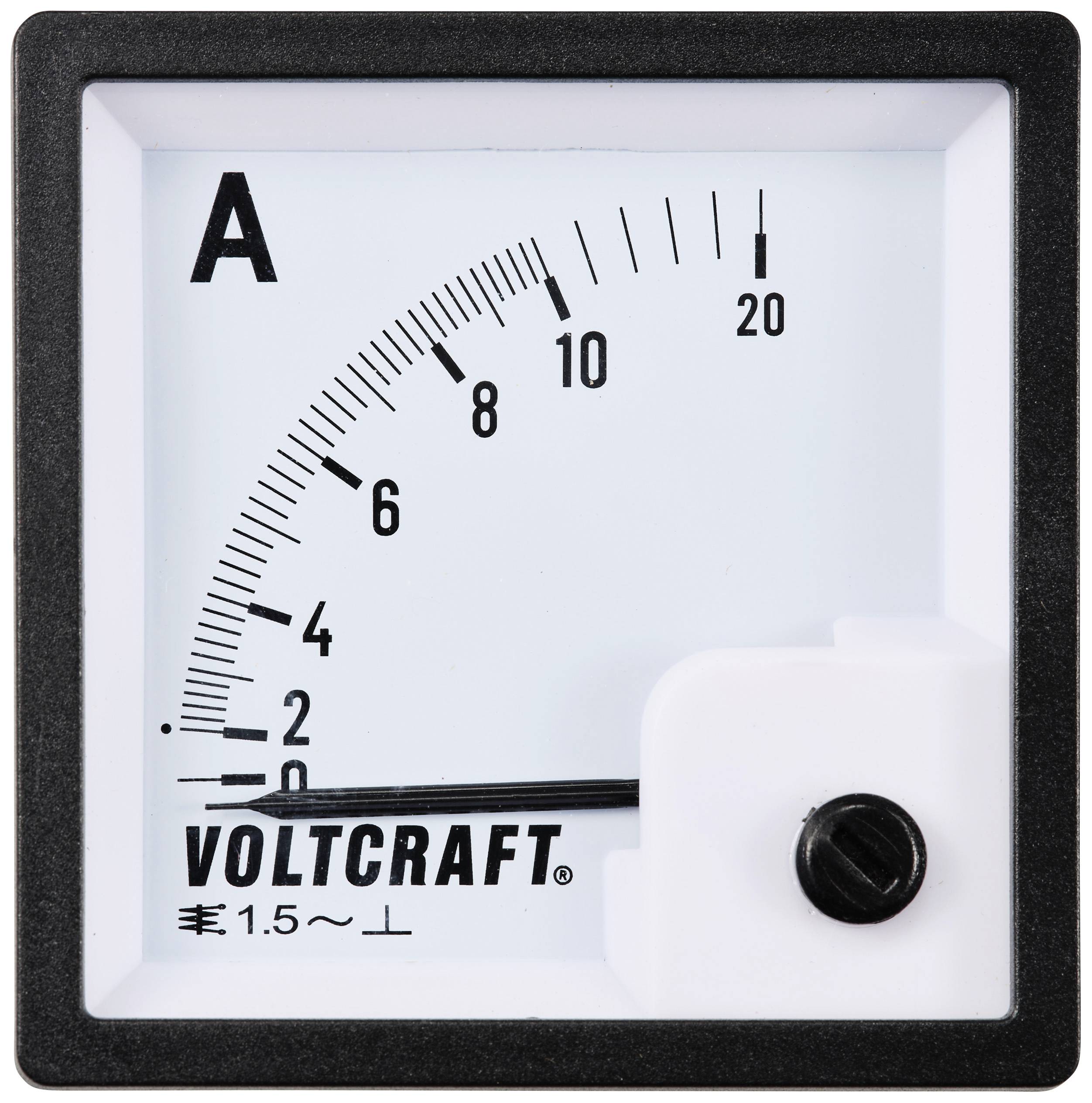VOLTCRAFT AM-72X72/10A AM-72X72/10A Appareil de mesure encastrable analogique AM-72X72/10A 10 A Ferromagnétique