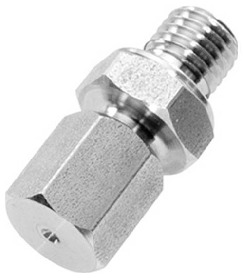 Metaladapter-Gewindefitting mit sechskantigem Körper und glatter zylindrischer Endfläche, abgebildet auf weißem Hintergrund.