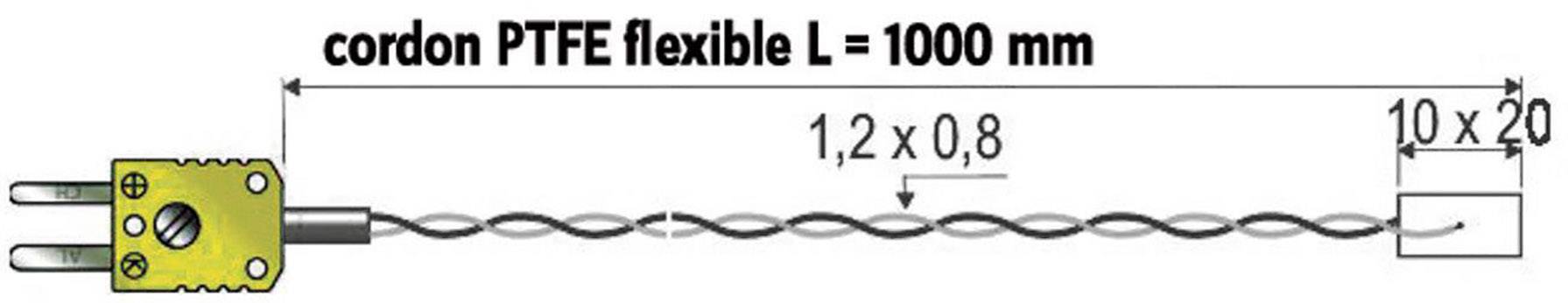 Sonde de surface B + B Thermo-Technik 0644 1401-09 0 à +250 °C sonde: K étalonné d'usine (sans certificat) 1 pc(s)
