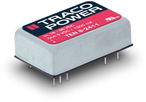 Convertisseur CC/CC pour circuits imprimés TracoPower TEN 8-2411 Nbr. de sorties: 1 x 24 V/DC 5 V/DC 1.5 A 8 W 1 pc(s)