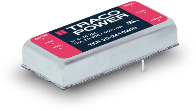 Convertisseur CC/CC pour circuits imprimés TracoPower TEN 20-2412WIN Nbr. de sorties: 1 x 24 V/DC 12 V/DC 1.67 A 20 W 1 pc(s)