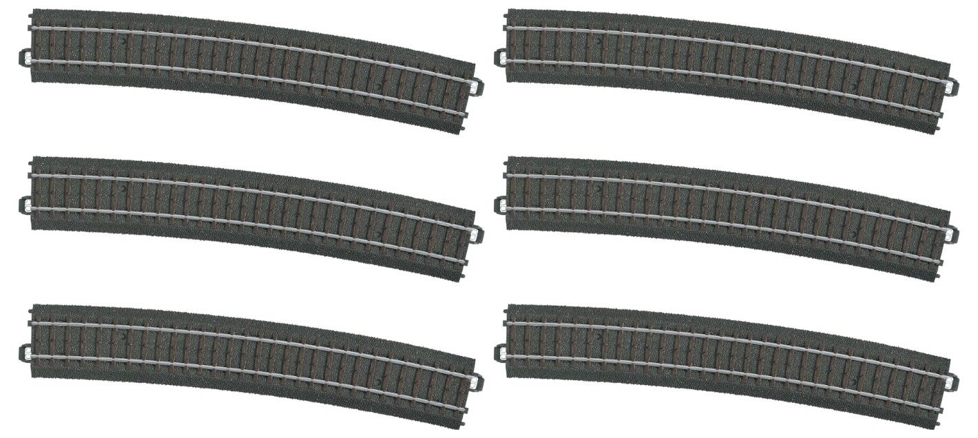 Rail courbe H0 Rayon:1114.6 mm 12.1 ° Märklin 24912 6 pc(s)