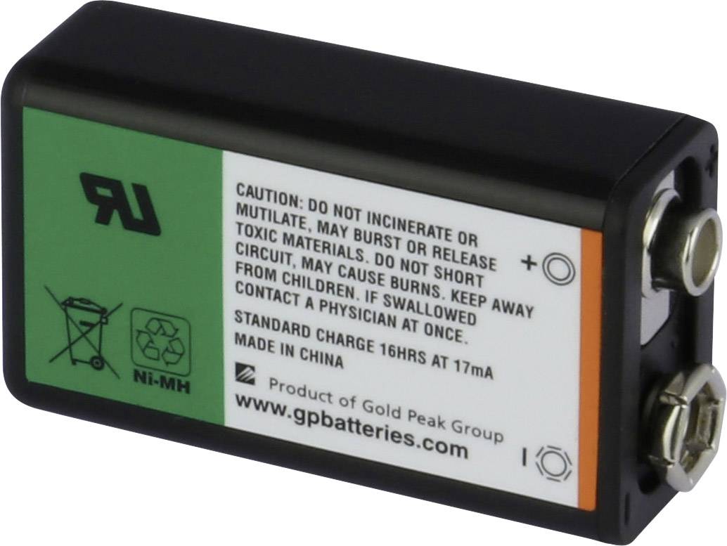 GP GPIND17R9HC1 Pile rechargeable 6LR61 (9V) NiMH 170 mAh 9.6 V 1 pc(s)