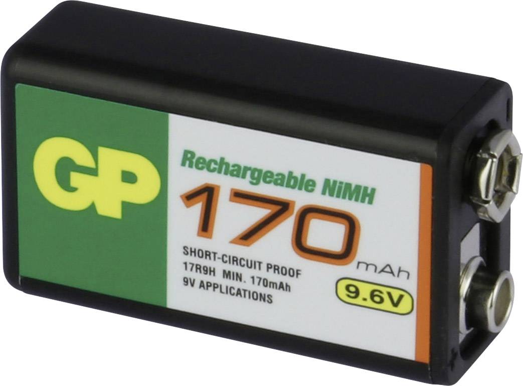 GP GPIND17R9HC1 Pile rechargeable 6LR61 (9V) NiMH 170 mAh 9.6 V 1 pc(s)