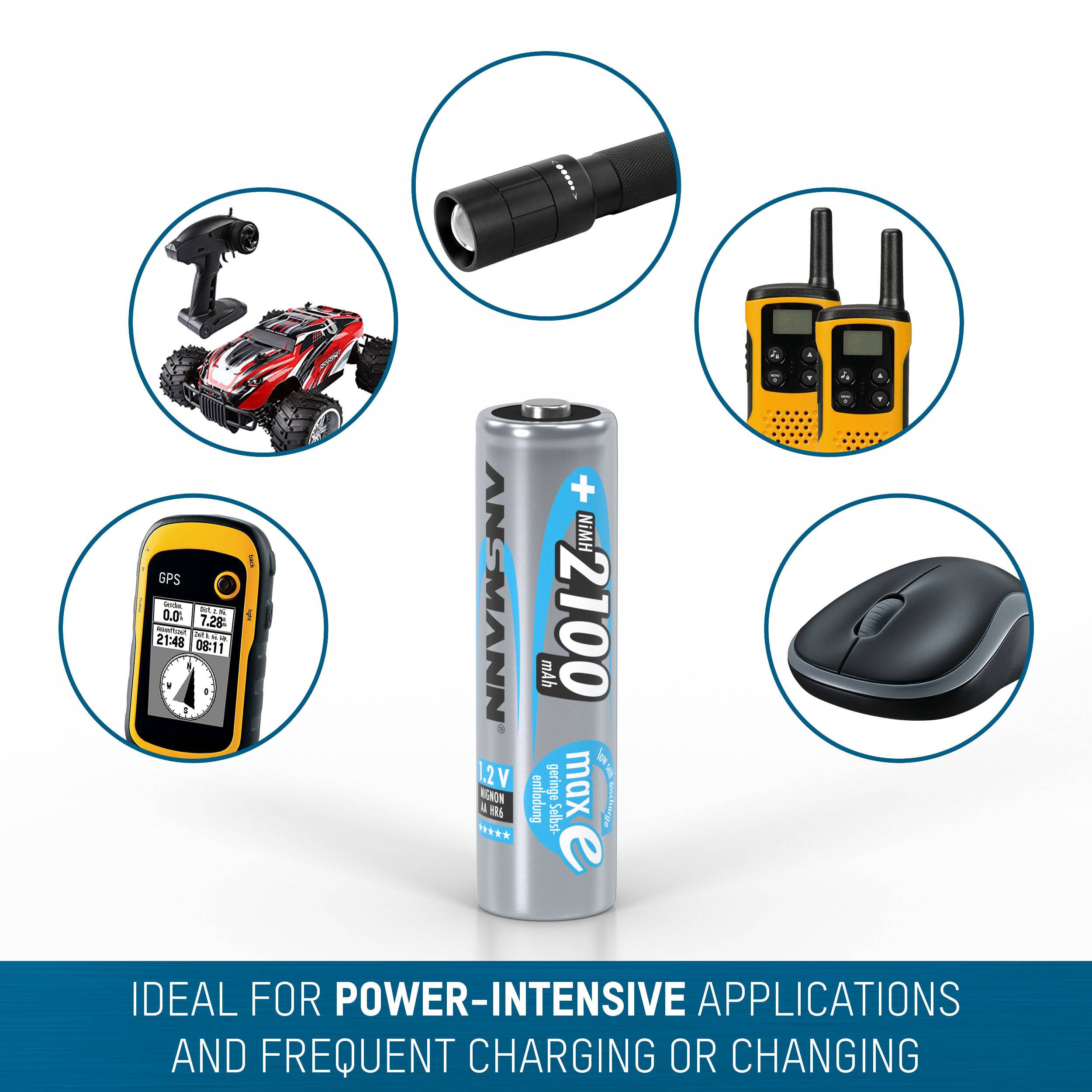 Ansmann maxE HR06 Pile rechargeable LR6 (AA) NiMH 2100 mAh 1.2 V 8 pc(s)