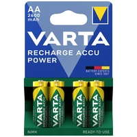 Pile rechargeable LR6 (AA) NiMH Varta RECH.AC.Power AA2600mAh BLI4 2600 mAh 1.2 V 4 pc(s) Pile rechargeable LR6 (AA) NiMH Varta RECH.AC.Power AA2600mAh BLI4 2600 mAh 1.2 V 4 pc(s)