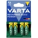 Pile rechargeable LR6 (AA) NiMH Varta RECH.AC.Power AA2600mAh BLI4 2600 mAh 1.2 V 4 pc(s) Pile rechargeable LR6 (AA) NiMH Varta RECH.AC.Power AA2600mAh BLI4 2600 mAh 1.2 V 4 pc(s)