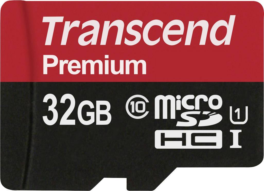 Carte microSDHC Transcend Premium 32 GB Class 10, UHS-I
