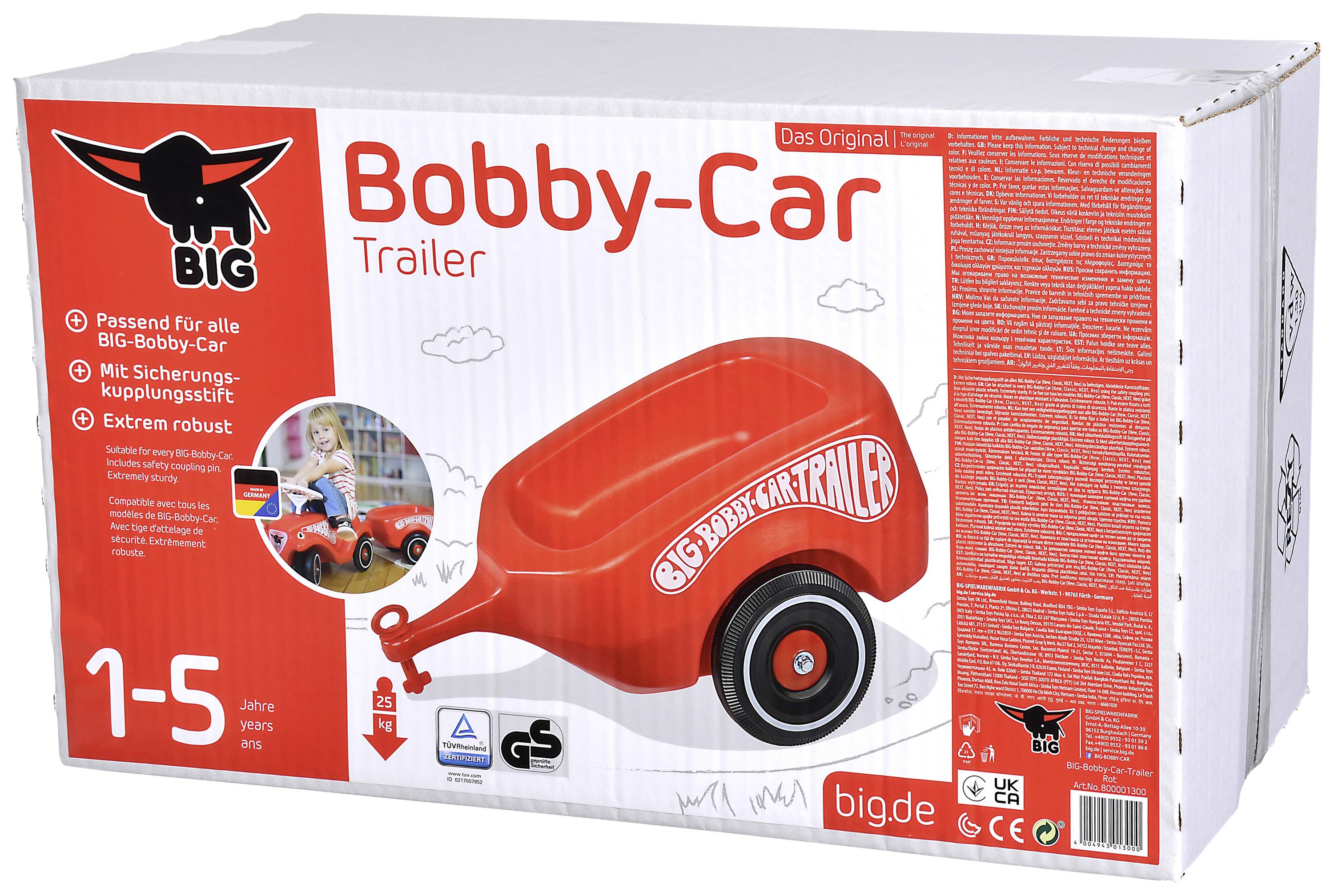 Remorque Big Bobby rouge