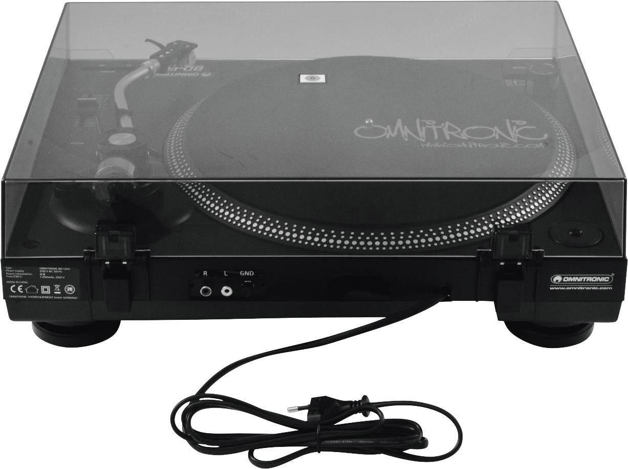 Omnitronic BD-1320 Platine entraînement par courroie noir