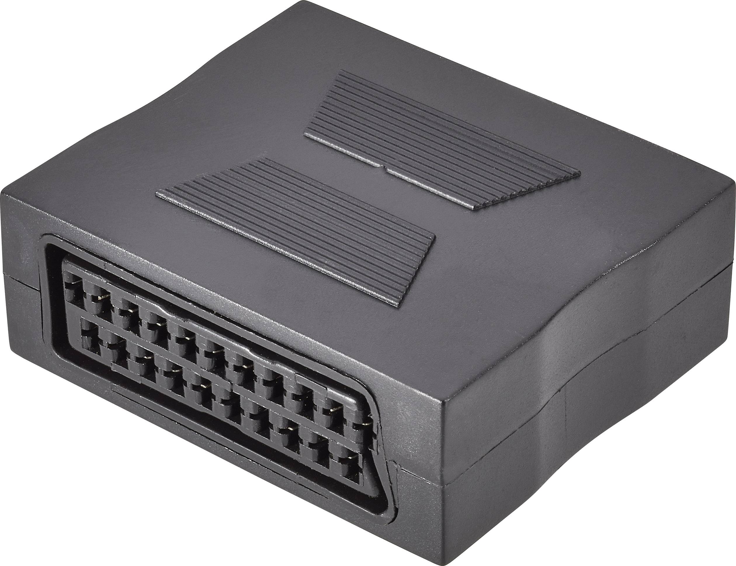 SpeaKa Professional péritel TV, récepteur Adaptateur [1x péritel femelle - 1x péritel femelle] noir
