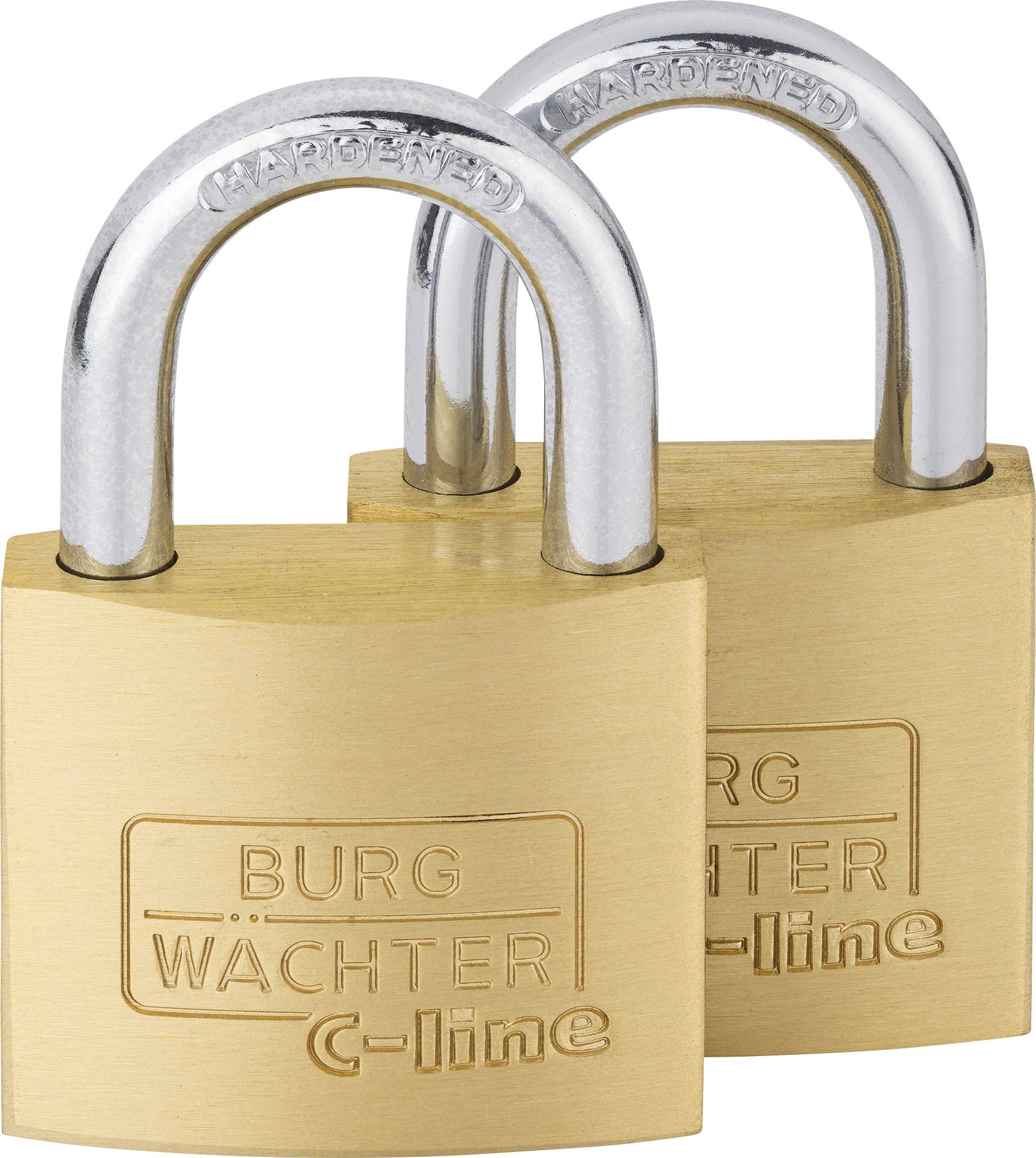 Cadenas avec serrure à clé Burg Wächter 2er Set Quadro 222 40 SB laiton 2 pc(s)