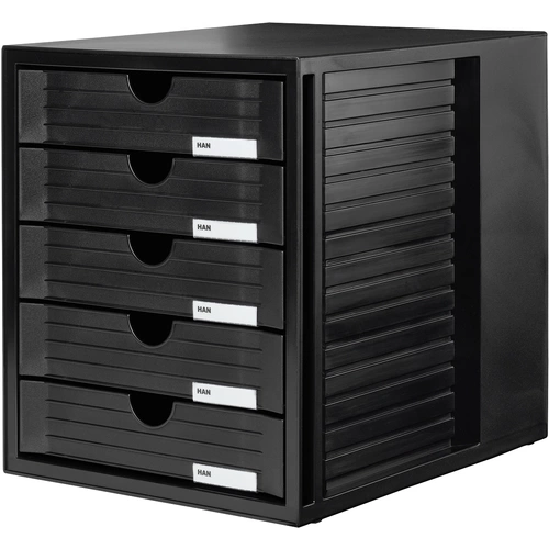 Caisson à tiroirs HAN Systembox 1450-13 noir DIN A4, DIN C4 Nombre de tiroirs: 5 Caisson à tiroirs HAN Systembox 1450-13 noir DIN A4, DIN C4 Nombre de tiroirs: 5