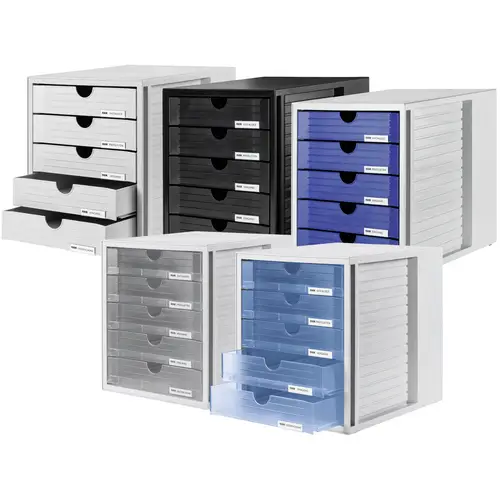 Caisson à tiroirs HAN Systembox 1450-13 noir DIN A4, DIN C4 Nombre de tiroirs: 5 Caisson à tiroirs HAN Systembox 1450-13 noir DIN A4, DIN C4 Nombre de tiroirs: 5