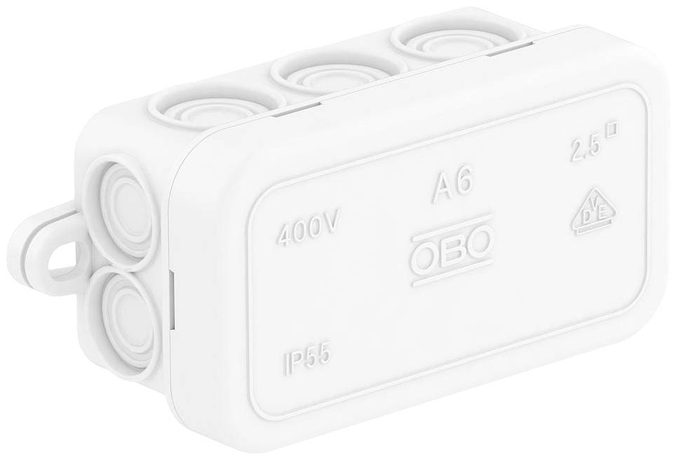 Boîte de dérivation OBO Bettermann 2000005 (L x l x H) 80 x 43 x 34 mm blanc pur (RAL 9010) IP55