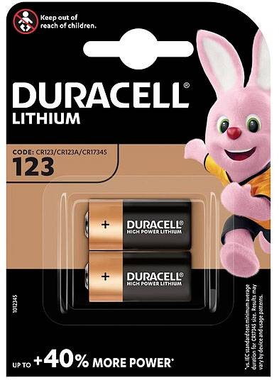 Duracell CR123 Pile photo CR-123A lithium 1400 mAh 3 V 2 pc(s)