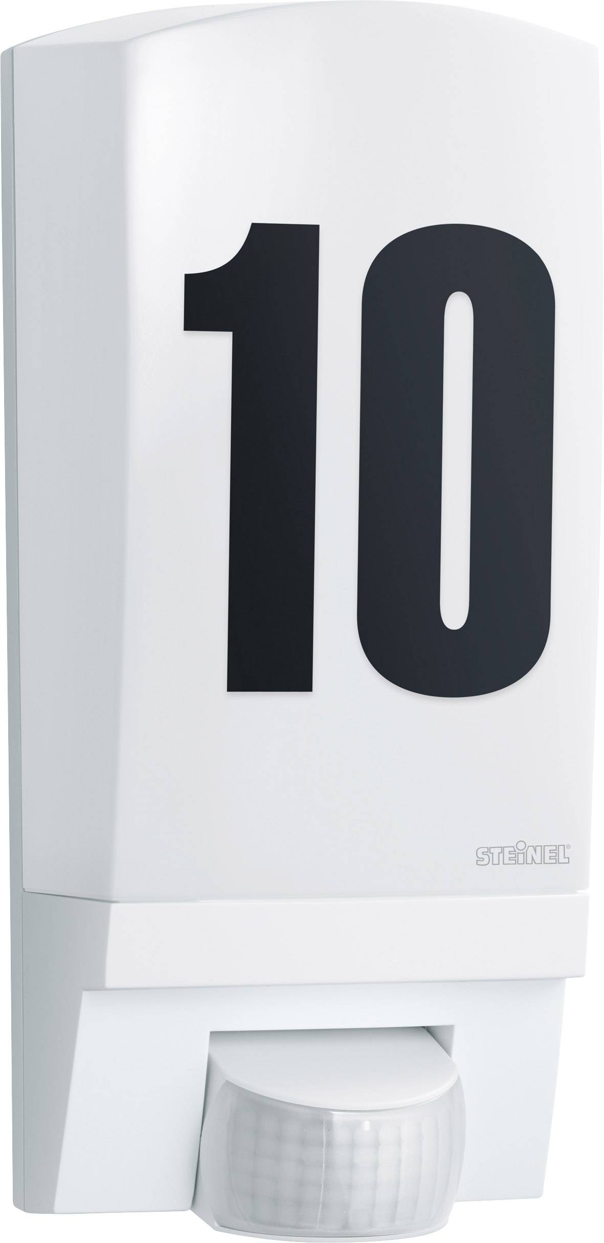 Steinel L 1 S 650513 Eclairage pour numéro de maison avec détecteur de mouvements Ampoule à économie d'énergie, LED E27 60 W blanc