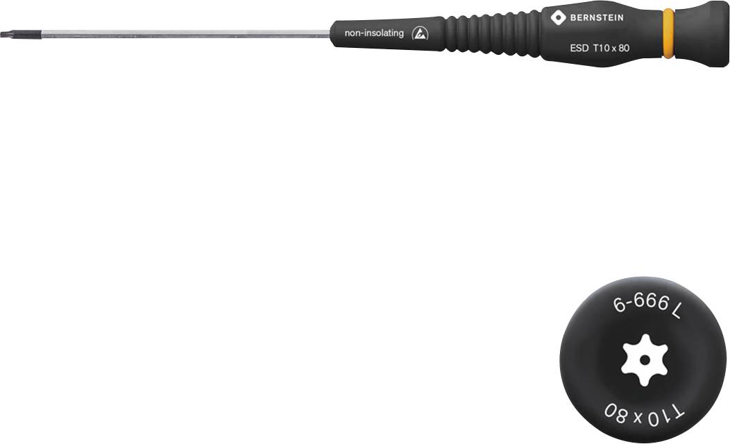 Bernstein Tools for Electronics pour l'électronique et la mécanique de précision Tournevis Torx Taille (tournevis) T 10 Longueur