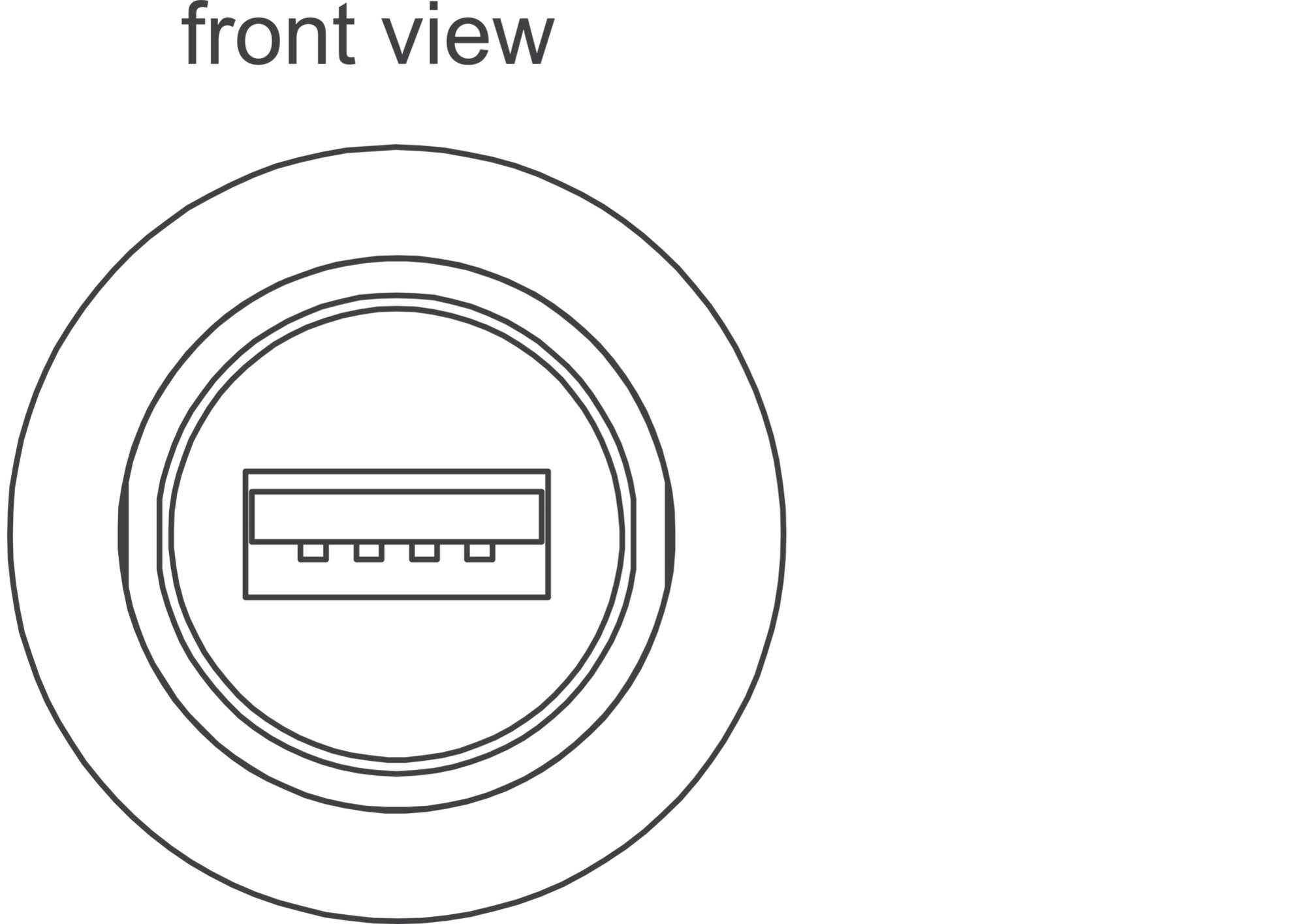 Prise USB à encastrer avec capuchon de protection imperdable. Contenu: 1 pc(s) Lütze 490112