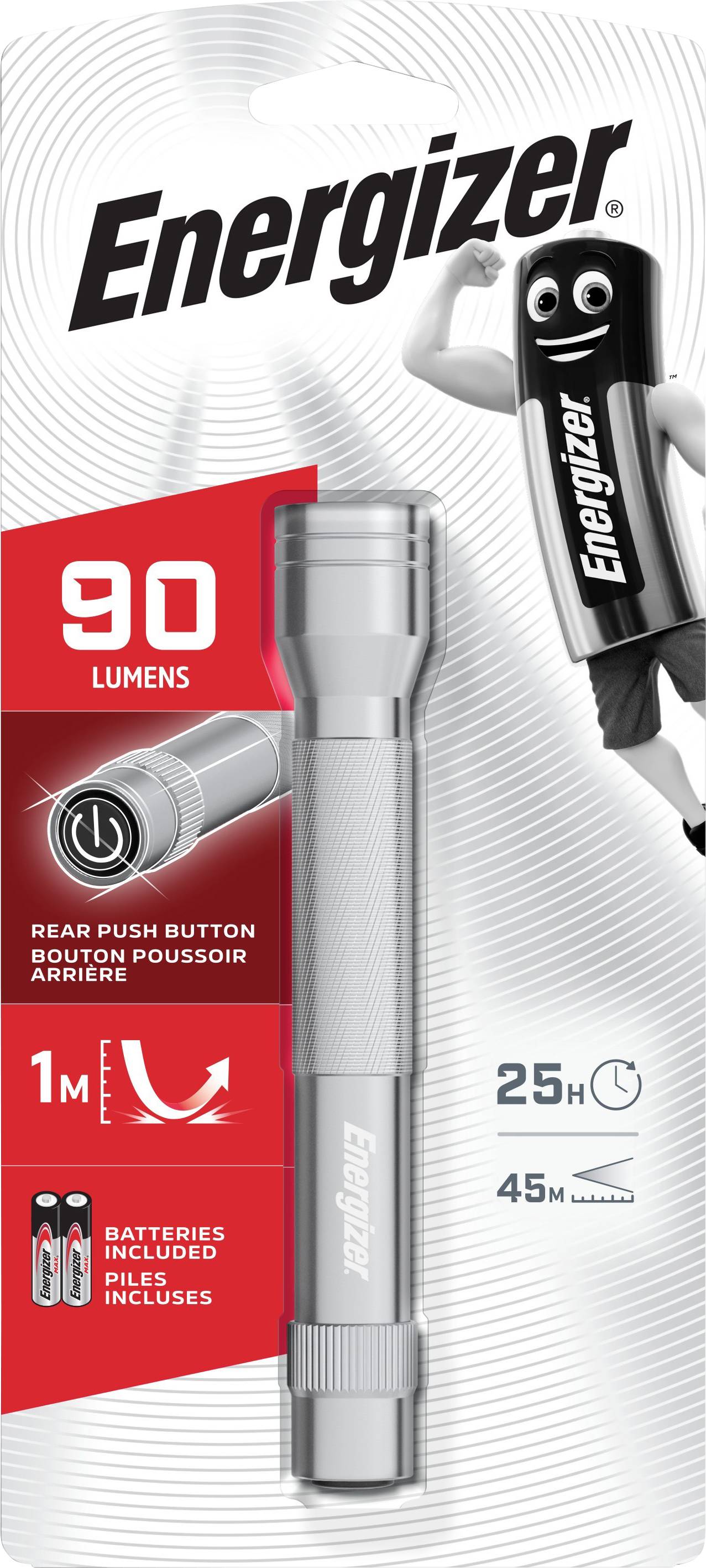 Lampe de poche Energizer Metal Light LED à pile(s) 90 lm 34 g