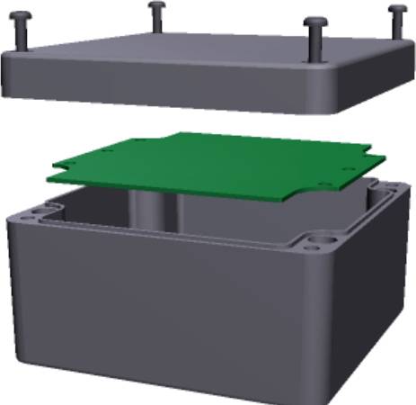 Boîtier universel Hammond Electronics 1590Z160GY aluminium gris 160 x 160 x 90 1 pc(s)