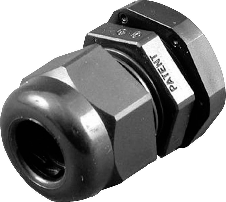 Raccord de câble métallique en gros plan. Il montre la forme hexagonale et le mot 'PATENT' sur le dessus.