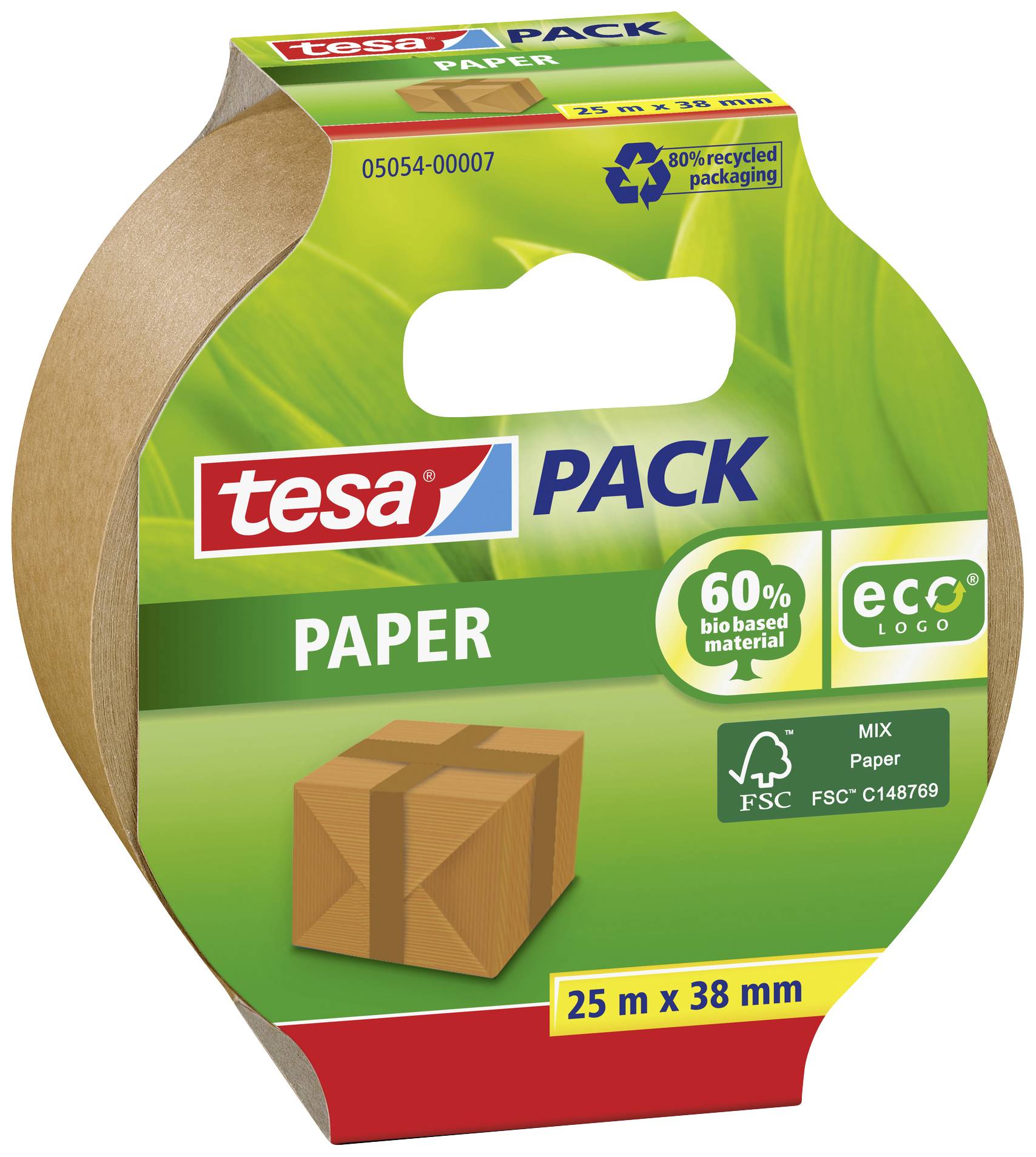 Bande d'emballage tesapack® ecoLogo® tesa 05054-00007-01 marron (L x l) 25 m x 38 mm adhésif thermofusible 1 pc(s)