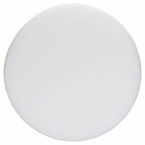 Un cercle blanc simple sur un fond neutre.