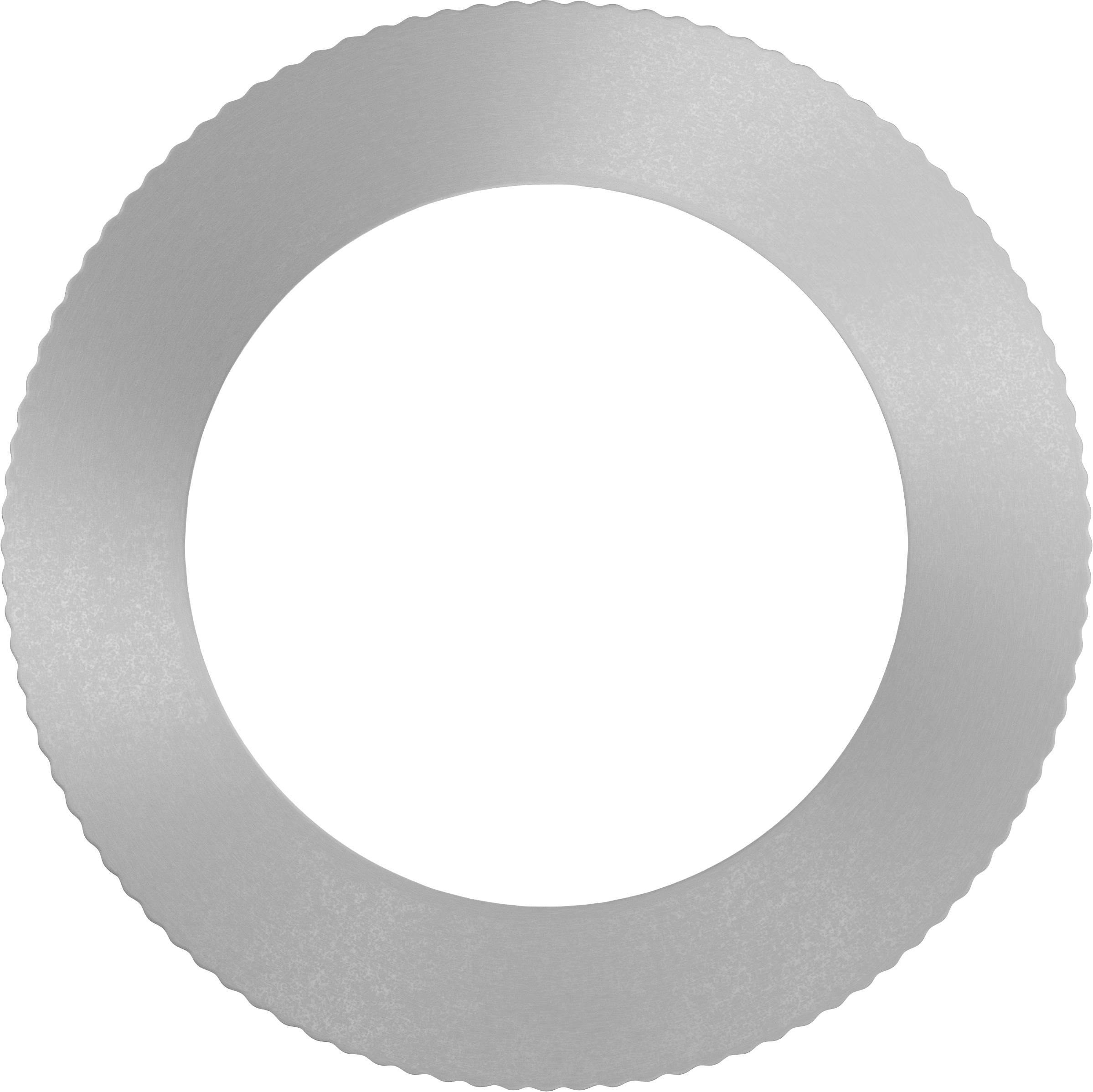 Lame de scie circulaire en métal, à bords dentelés, adaptée pour le travail du bois ou du métal.