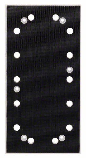 Photo en noir et blanc d'un objet rectangulaire noir avec 20 trous symétriquement disposés en deux colonnes.