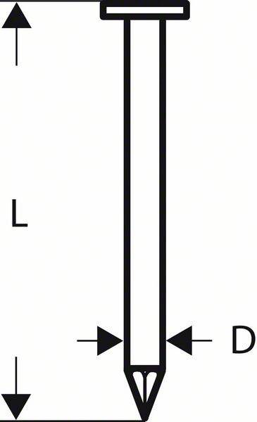 Vis avec indications : L pour Longueur, D pour Diamètre. Les flèches indiquent la hauteur et la largeur.