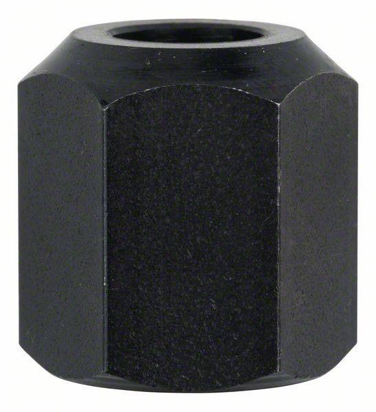 Barre métallique hexagonale noire, alignée verticalement, avec une cavité centrale.