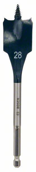 Mèche à bois plate Bosch Accessories 2608595496 acier thermo-traité 28 mm Longueur 152 mm 1/4" (6,3 mm) 1 pc(s)