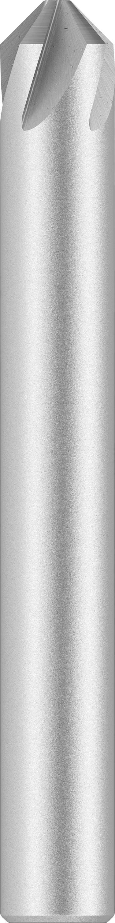 Un fraiseur en argent à surface lisse et tranchant acéré, adapté à l'usinage des métaux.