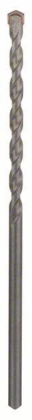 Un foret gris avec des rainures hélicoïdales, adapté pour percer le béton ou la pierre.