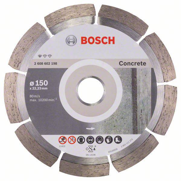 Disque à tronçonner diamanté Professional for Concrete, 150 x 22,23 x 2 x 10 mm Bosch 2608602198