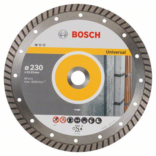 Disque à tronçonner diamanté Professional for Universal Turbo, 230 x 22,23 x 2,5 x 10 mm Bosch 2608602397