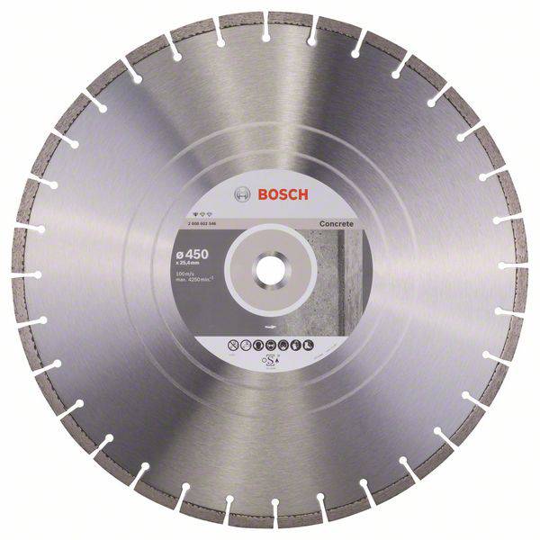 Disque à tronçonner diamanté Professional for Concrete, 450 x 25,40 x 3,6 x 10 mm Bosch 2608602546