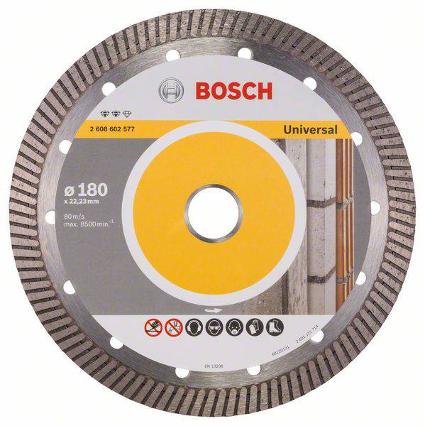 Disque à tronçonner diamanté Expert for Universal Turbo, 180 x 22,23 x 2,4 x 12 mm Bosch 2608602577