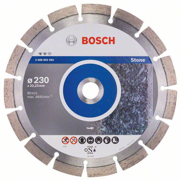 Disque à tronçonner diamanté Expert for Stone, 230 x 22,23 x 2,4 x 12 mm Bosch 2608602592